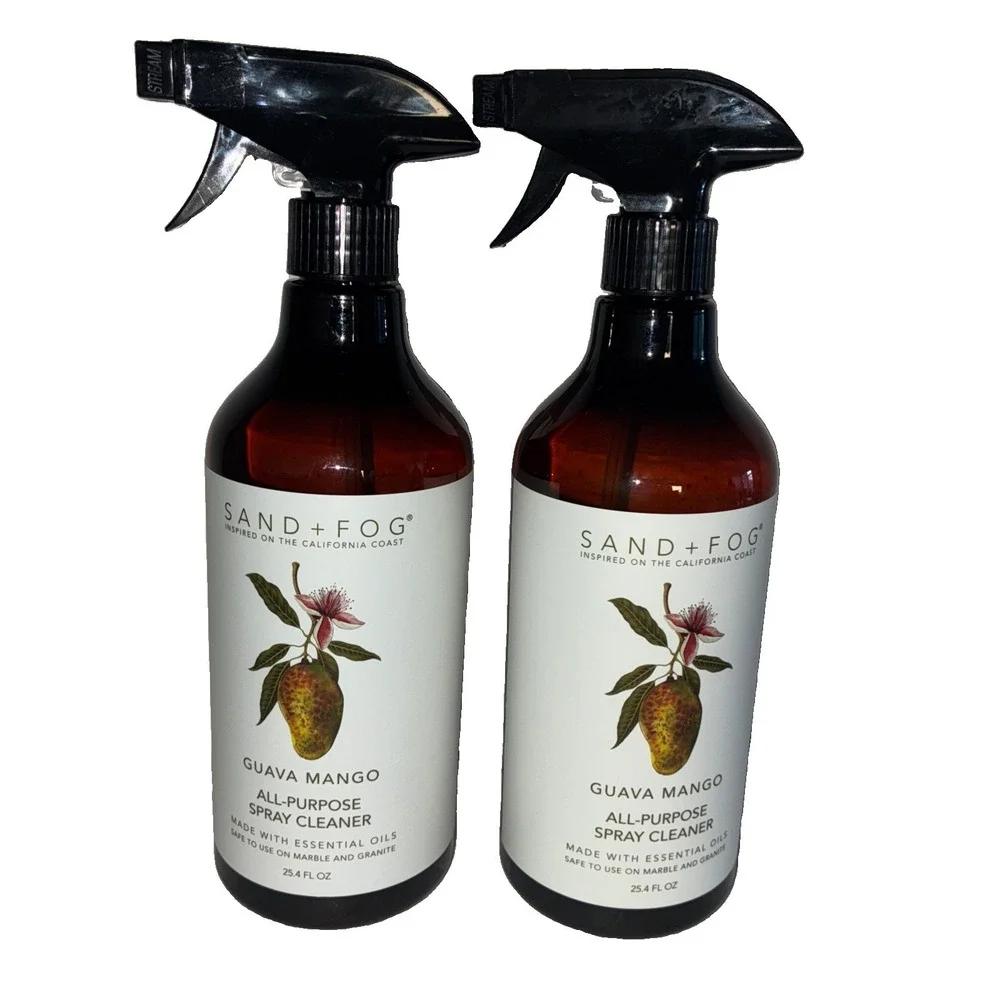 Sand + Fog All-Purpose Spray Cleaner Guava Mango 25.4 Oz Plant-Based Lot Of 2